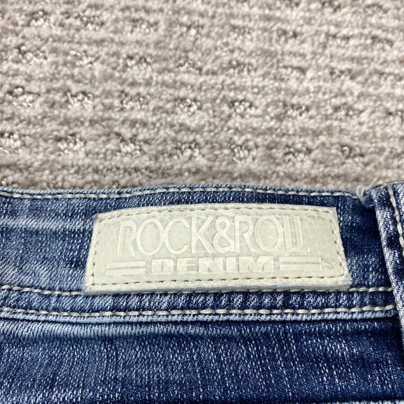 Rock & Roll Cowgirl Jeans Women Size Measured Waist 36" Blue Denim Boot Cut - Picture 9 of 14
